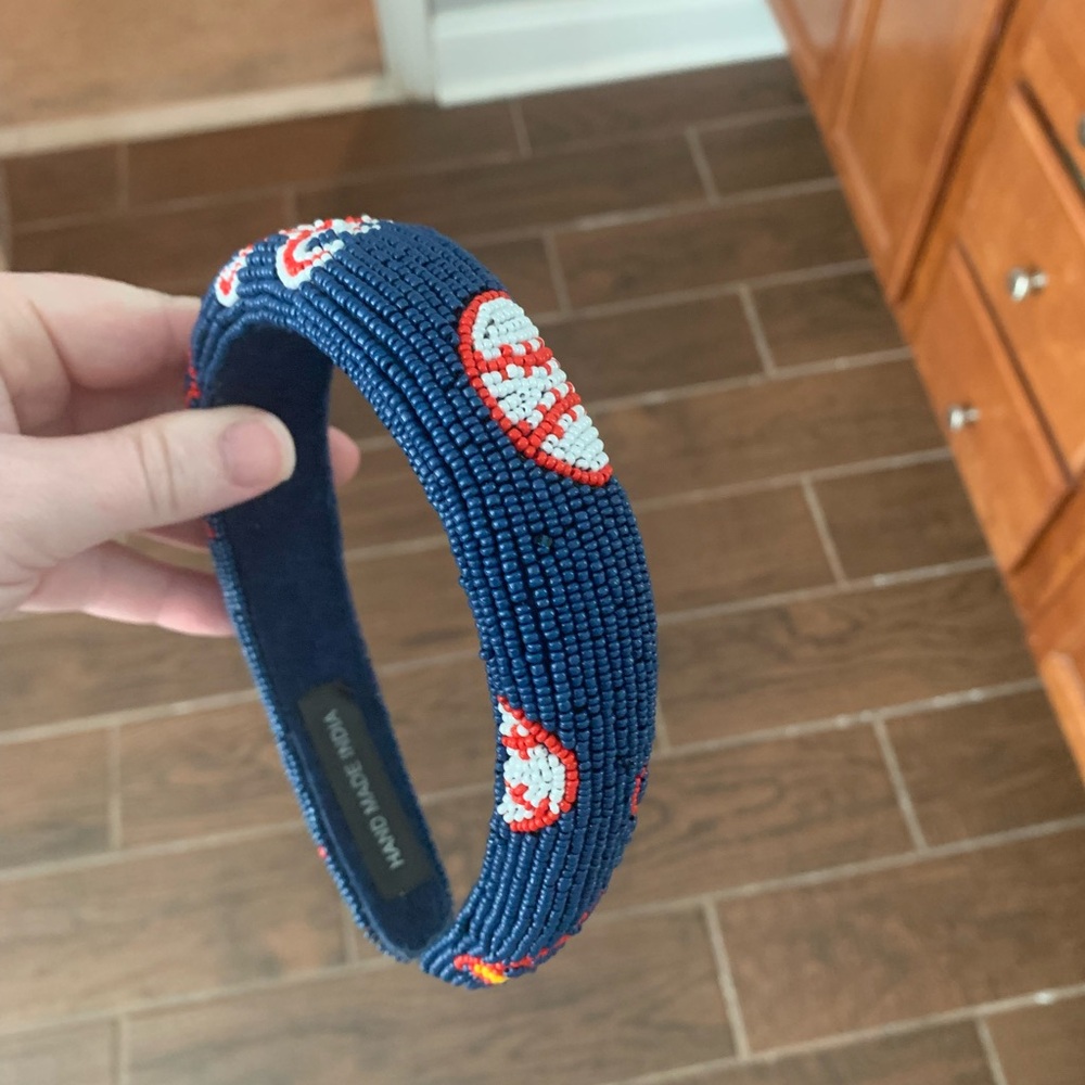 Atlanta Braves beaded headband